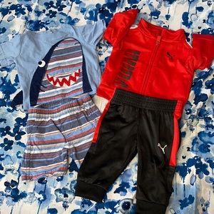Puma Track suit + 2pc outfit Size 0-3month